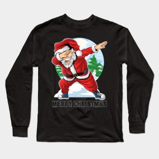 Dabbing Santa Claus Christmas Kids Boys Girls Dab Xmas Gifts Long Sleeve T-Shirt